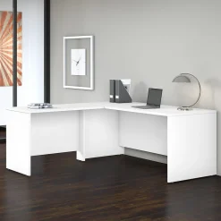Office Desks*Bush Business Furniture Studio C 72"W L Shaped Desk with Return, (STC049WH) White