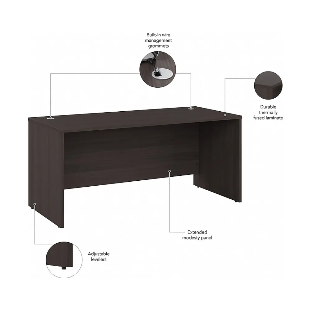 Computer Desks*Bush Business Furniture Studio C 66"W Office Desk, Storm Gray (SCD166SG)