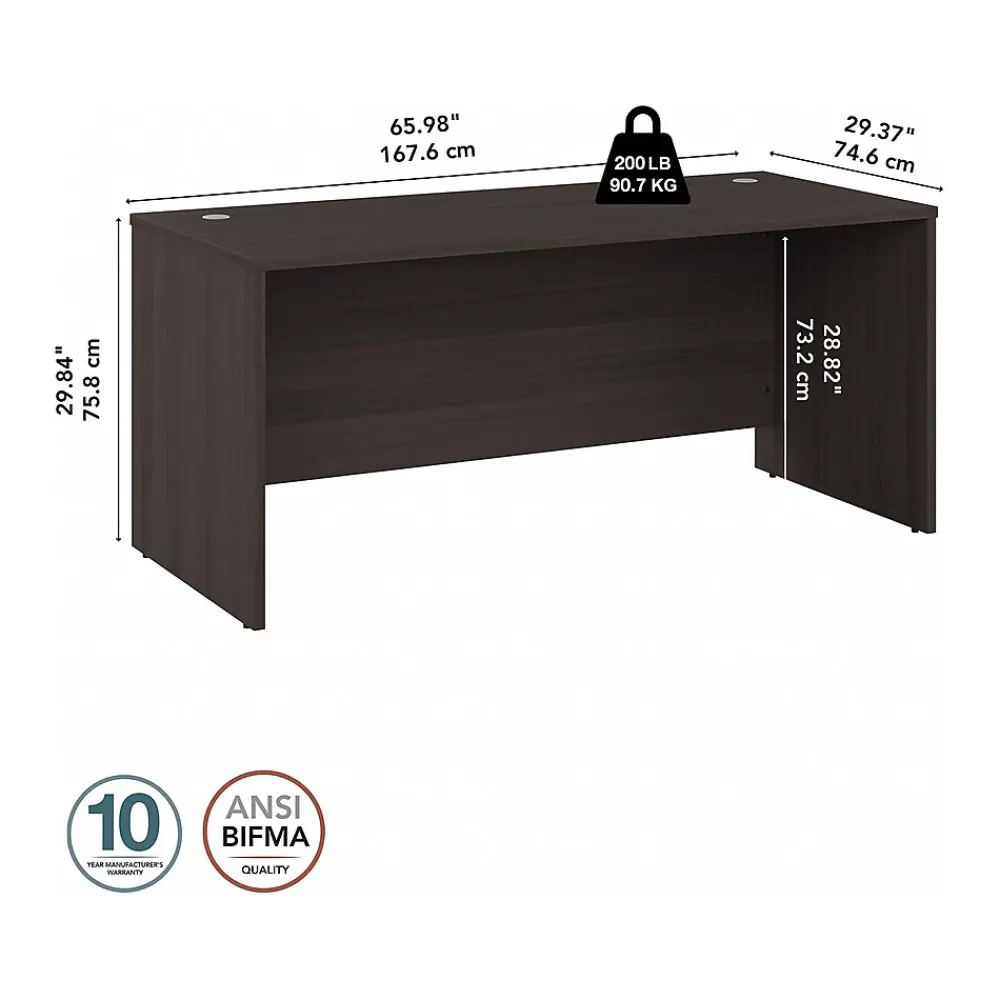 Computer Desks*Bush Business Furniture Studio C 66"W Office Desk, Storm Gray (SCD166SG)