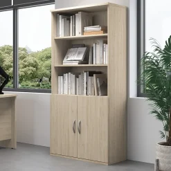 Bookcases*Bush Business Furniture Studio C Tall 5 Shelf Bookcase, Natural Elm (SCB136NE)