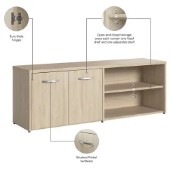 Storage Cabinets*Bush Furniture Bush Business Furniture Studio C Low Storage Cabinet with Doors and Shelves, Natural Elm (SCS160NE)
