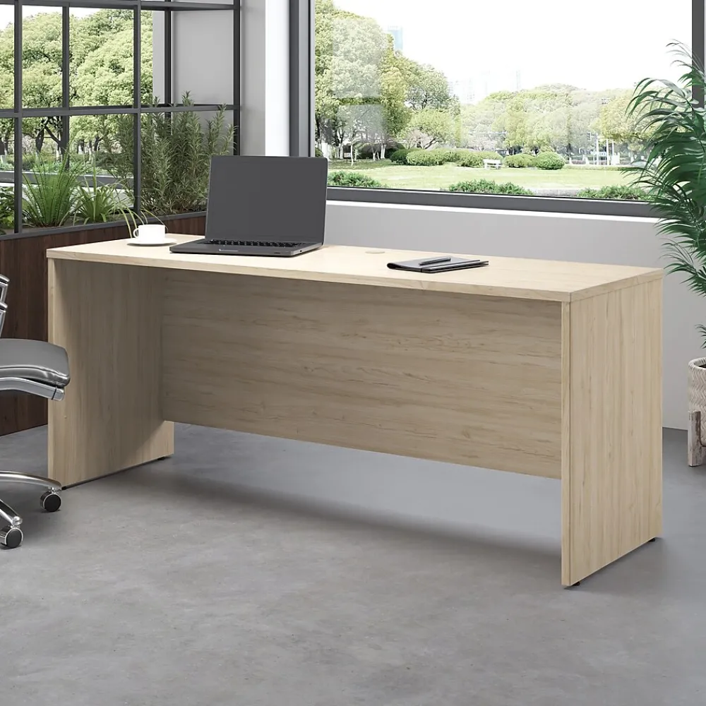 Office Desks*Bush Furniture Bush Business Furniture Studio C 72"W Credenza Desk, Natural Elm (SCD372NE)