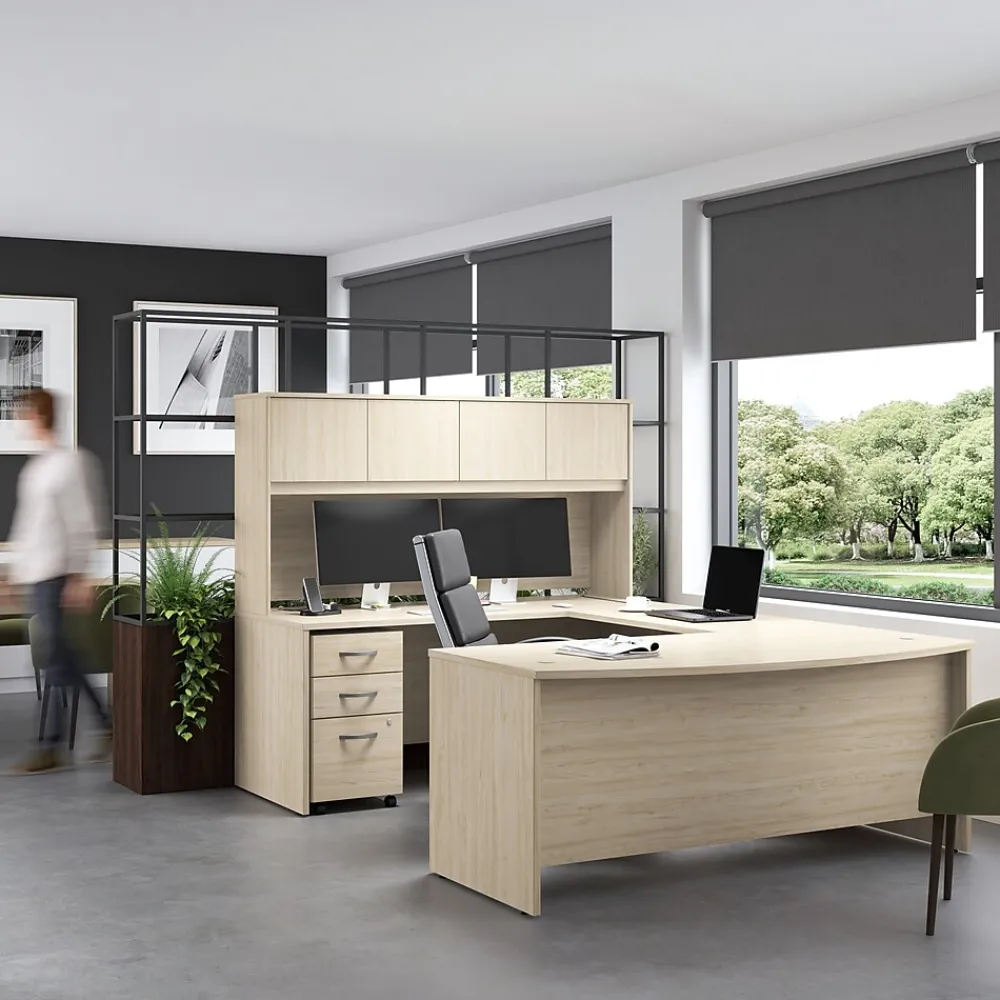 Office Desks*Bush Furniture Bush Business Furniture Studio C 72"W Credenza Desk, Natural Elm (SCD372NE)