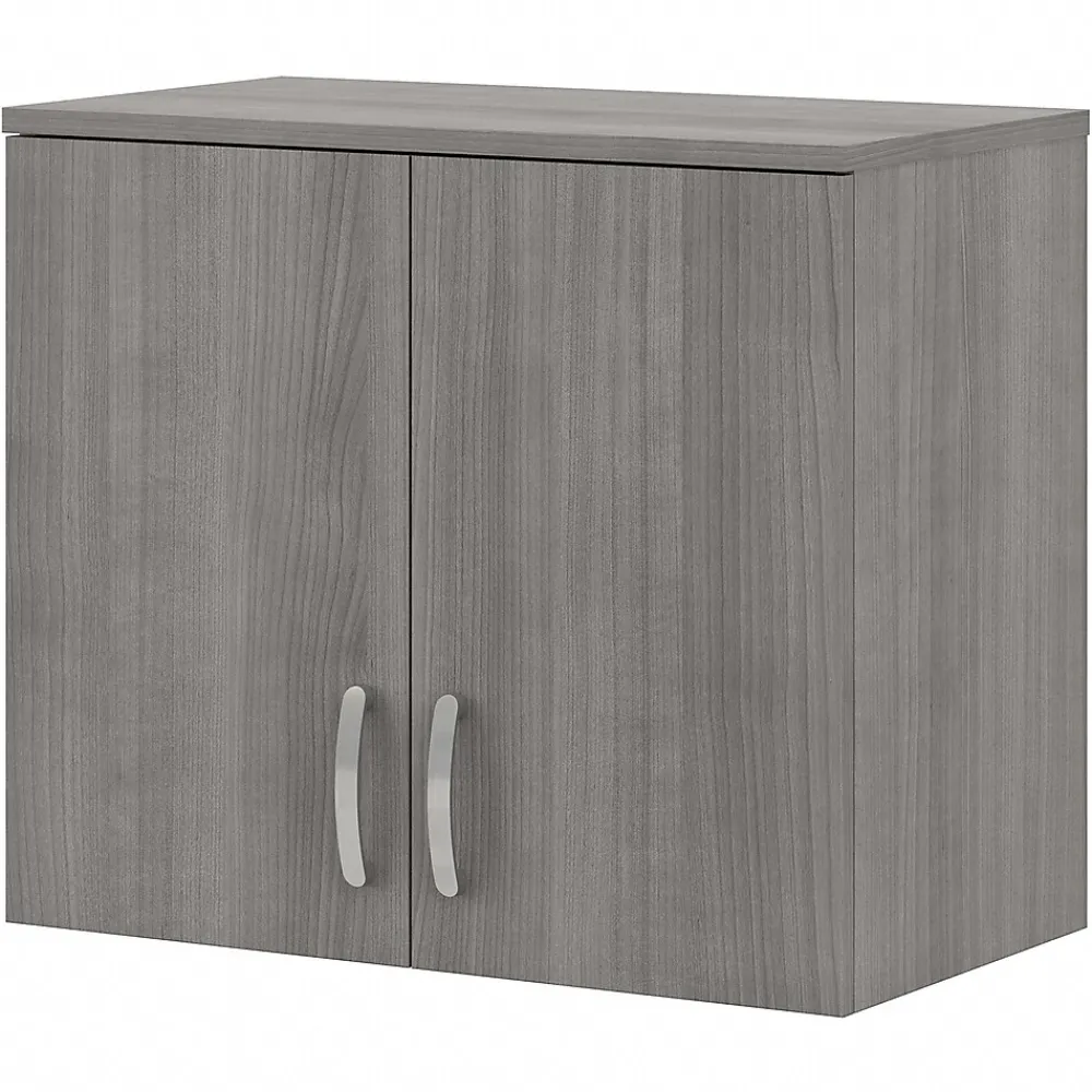 Storage Cabinets*Bush Business Furniture Universal 24" Wall Cabinet with Doors and 2 Shelves, Platinum Gray (UNS428PG)