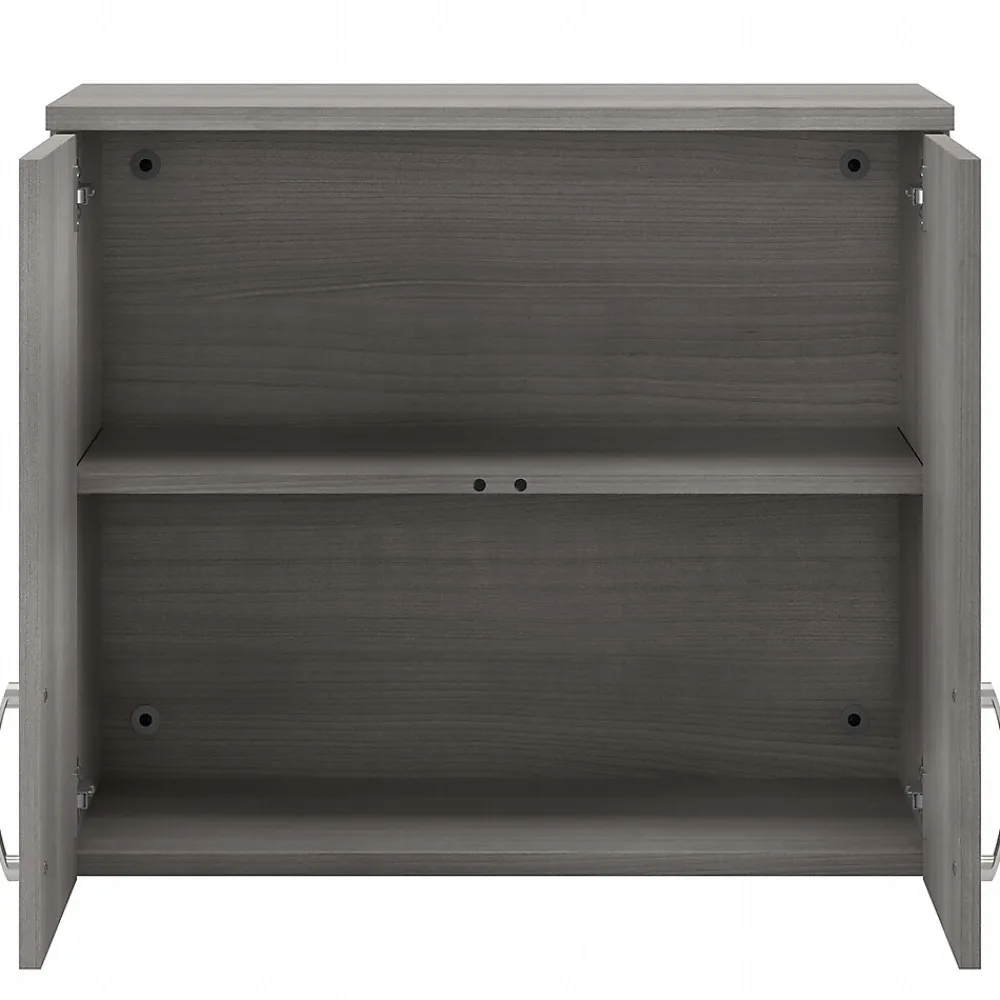 Storage Cabinets*Bush Business Furniture Universal 24" Wall Cabinet with Doors and 2 Shelves, Platinum Gray (UNS428PG)