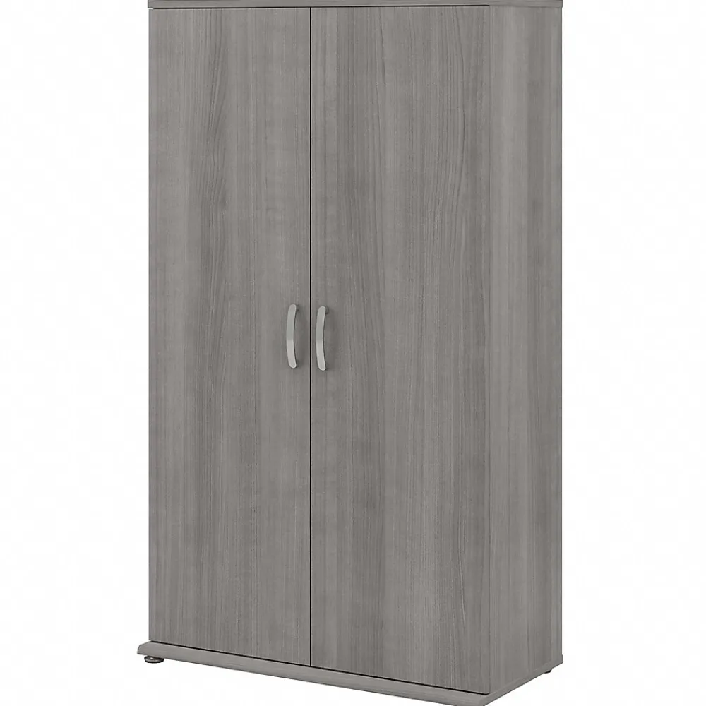 Storage Cabinets*Bush Business Furniture Universal 62" Tall Storage Cabinet with Doors and 5 Shelves, Platinum Gray (UNS136PGK)