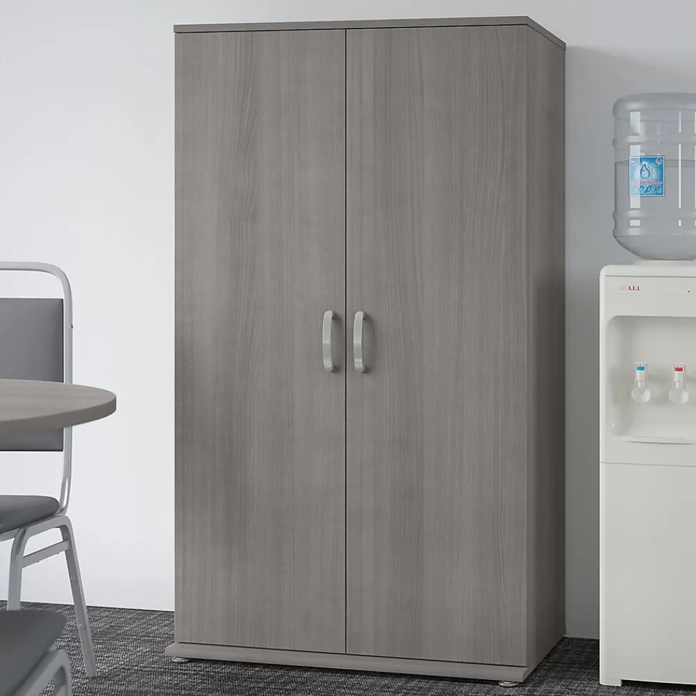 Storage Cabinets*Bush Business Furniture Universal 62" Tall Storage Cabinet with Doors and 5 Shelves, Platinum Gray (UNS136PGK)