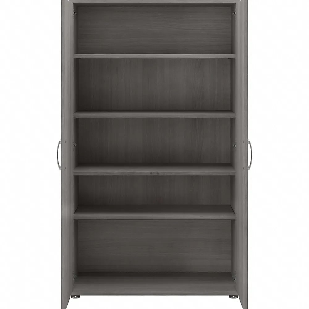 Storage Cabinets*Bush Business Furniture Universal 62" Tall Storage Cabinet with Doors and 5 Shelves, Platinum Gray (UNS136PGK)
