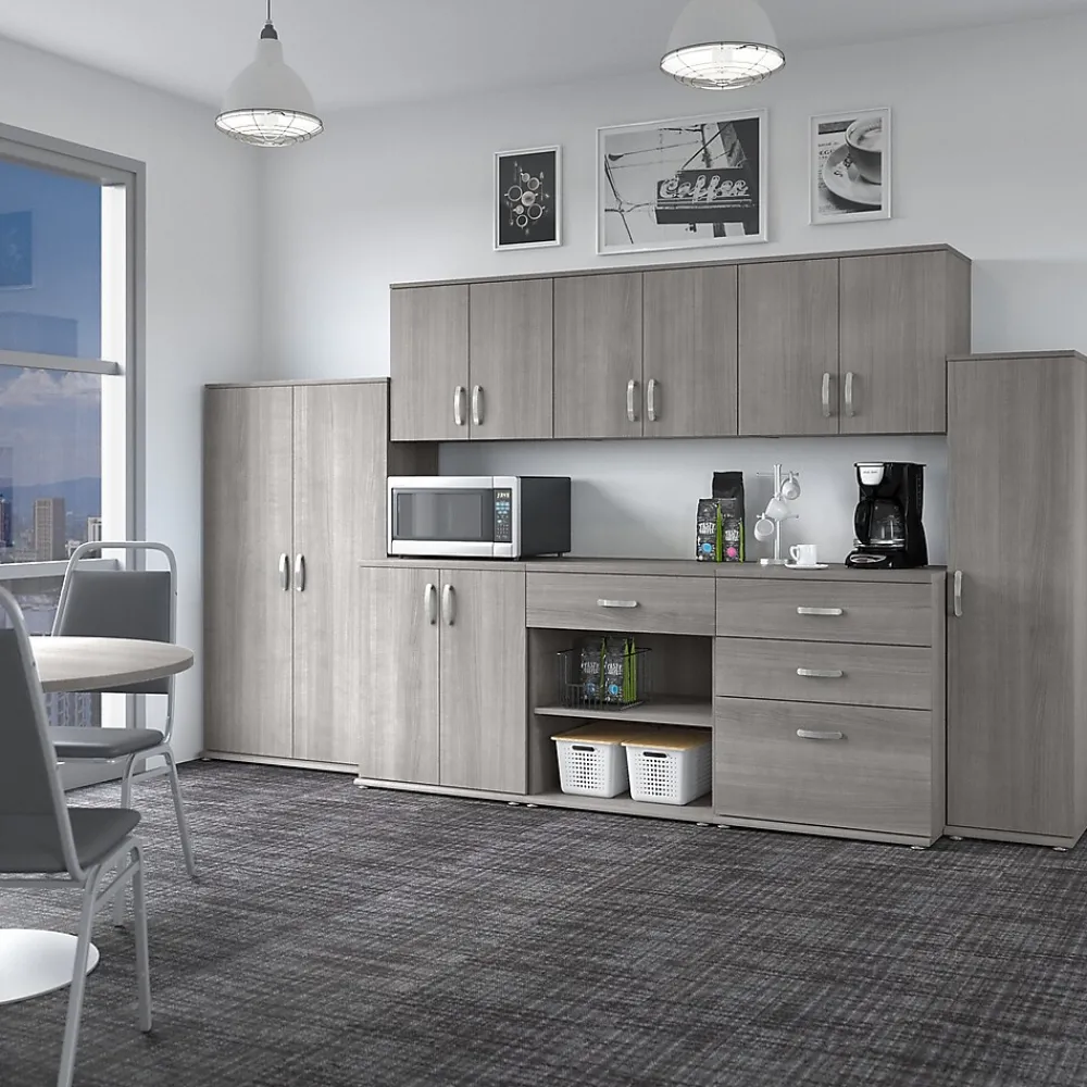 Storage Cabinets*Bush Business Furniture Universal 62" Tall Storage Cabinet with Doors and 5 Shelves, Platinum Gray (UNS136PGK)