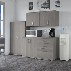 Storage Cabinets*Bush Business Furniture Universal 62" 5-Piece Modular Storage Set with 11 Shelves, Platinum Gray (UNS003PG)