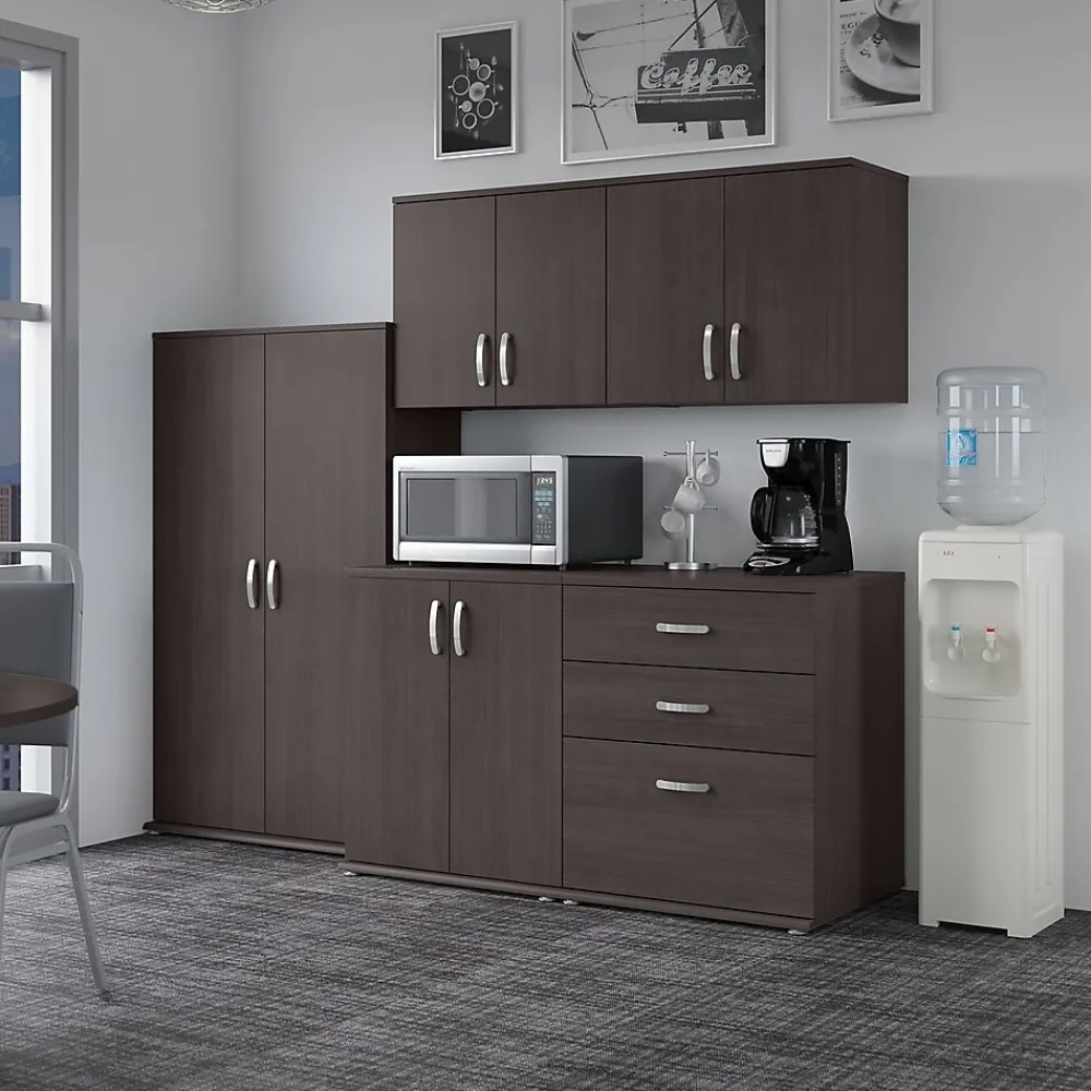 Storage Cabinets*Bush Business Furniture Universal 62" 5-Piece Modular Storage Set with 11 Shelves, Storm Gray (UNS003SG)