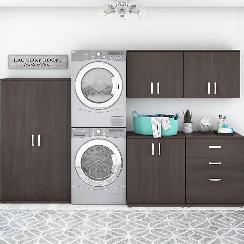 Storage Cabinets*Bush Business Furniture Universal 62" 5-Piece Modular Storage Set with 11 Shelves, Storm Gray (UNS003SG)