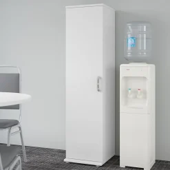 Storage Cabinets*Bush Business Furniture Universal 62" Tall Narrow Storage Cabinet with Door and 3 Shelves, White (UNS116WH)
