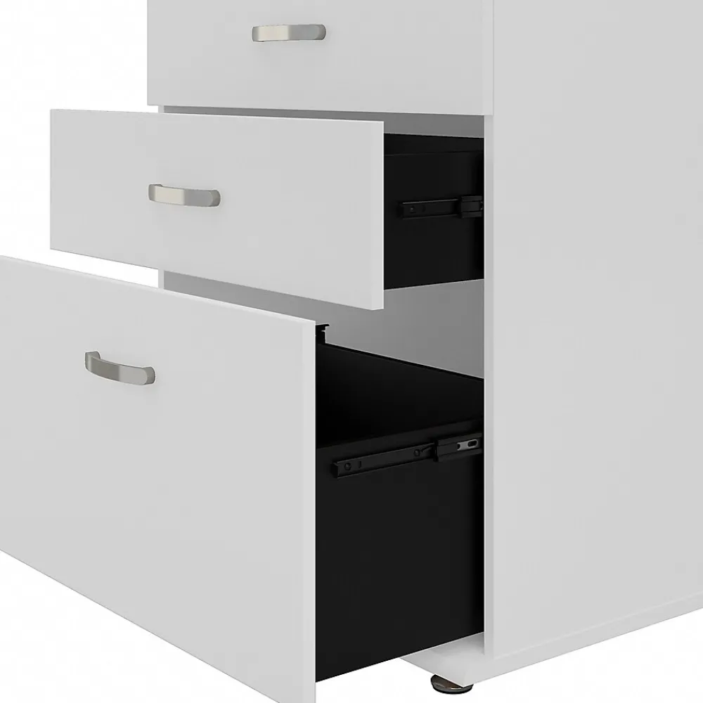 Storage Cabinets*Bush Business Furniture Universal 34" Floor Storage Cabinet with 3 Drawers, White (UNS328WH)