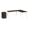 L-Desks*Bush Business Furniture Vista 60"W L Shaped Desk with Mobile File Cabinet, Black Walnut (VST008BWSU)