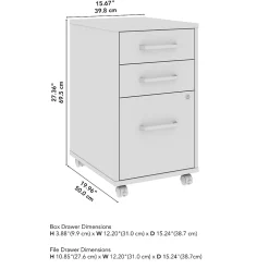 File Cabinets*Bush Business Furniture Vista 3 Drawer File Cabinet, Natural Elm (VSF116NESU)