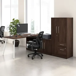 Storage Cabinets*Bush Business Furniture Vista Wardrobe Cabinet with Drawers, Black Walnut (VSS130BWK)
