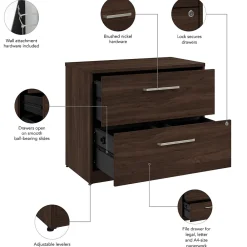 File Cabinets*Bush Business Furniture Vista 2 Drawer File Cabinet, Black Walnut (VSF136BWSU)
