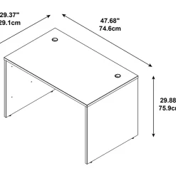 Office Desks*Bush Business Furniture Westfield 48W x 30D Desk, Hansen Cherry (WC24448)