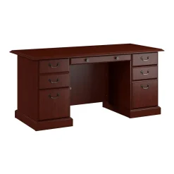 Office Desks*Bush Business Furniture 66"W Arlington Executive Desk with Drawers, Harvest Cherry (WC65566-03K)