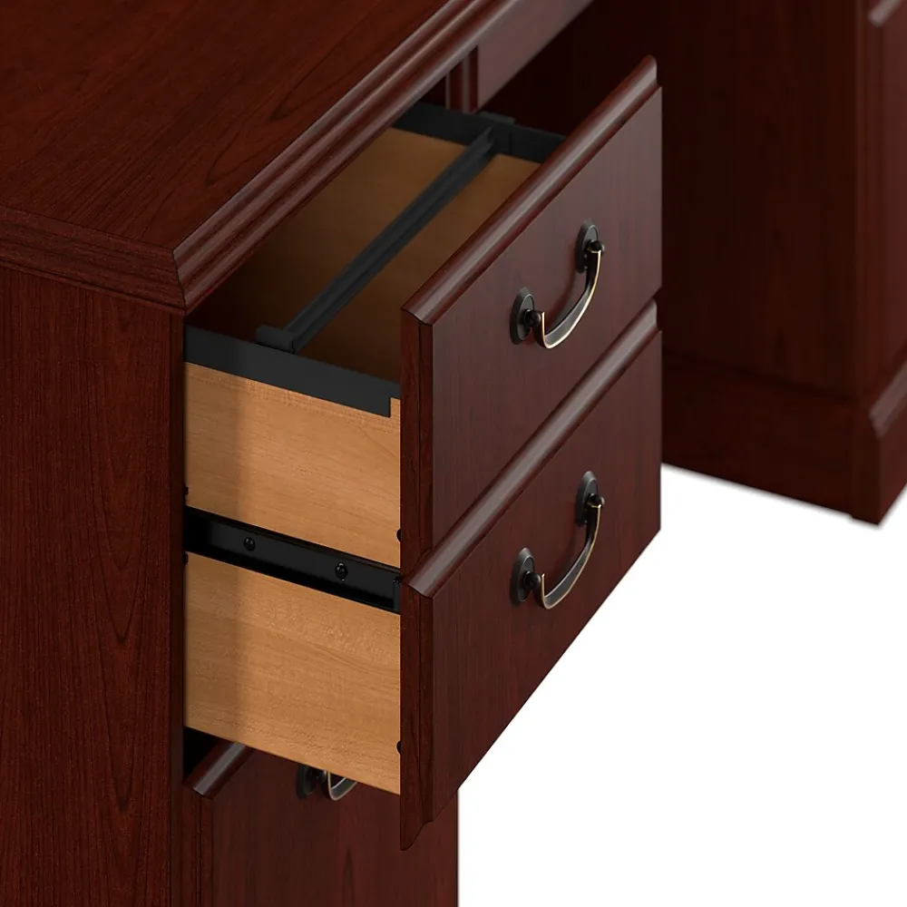 Office Desks*Bush Business Furniture 66"W Arlington Executive Desk with Drawers, Harvest Cherry (WC65566-03K)