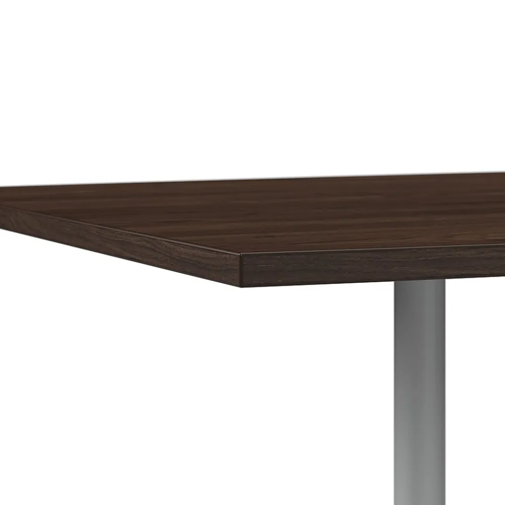 Conference Room Tables*Bush Business Furniture 96W x 42D Boat Shaped Conference Table with Metal Base, Black Walnut (99TBM96BWSVK)