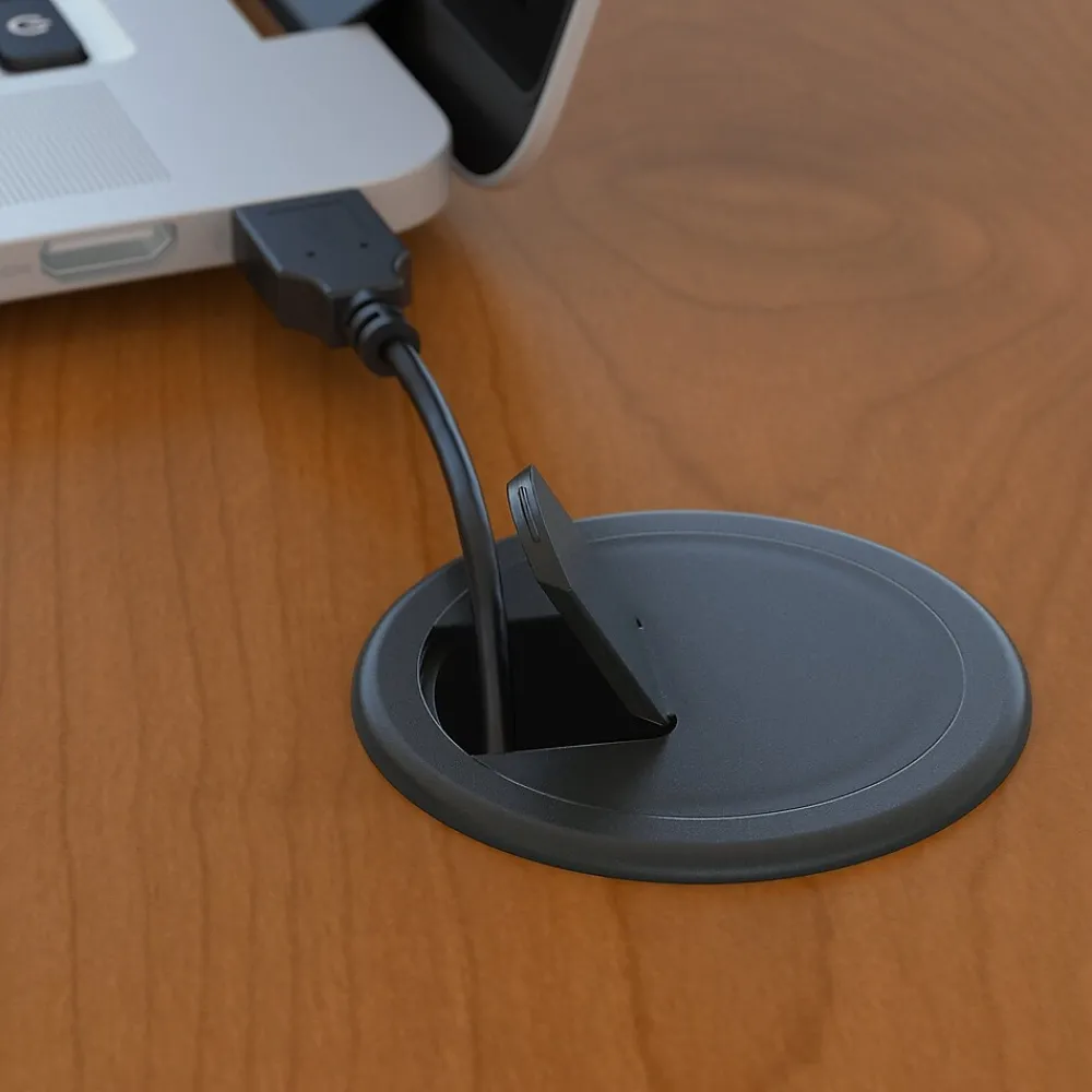 Computer Desks*Bush Business Furniture Westfield 72"W Bow Front Desk, (WC72446) Natural Cherry/Graphite Gray