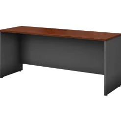 Office Desks*Bush Business Furniture Westfield 72"W Credenza Desk, Hansen Cherry/Graphite Gray (WC24426)