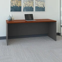 Computer Desks*Bush Business Furniture Westfield 72"W Office Desk, Gray (WC24436) Hansen Cherry/Graphite