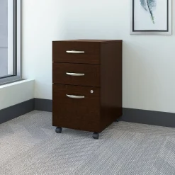 File Cabinets*Bush Business Furniture Westfield 3-Drawer Mobile Vertical File Cabinet, Letter/Legal Size, Lockable, (WC12953) Mocha Cherry