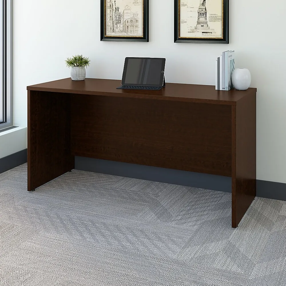 Office Desks*Bush Business Furniture Westfield 60"W Credenza Desk, Mocha Cherry (WC12961)