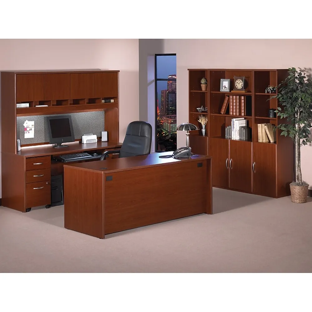 Computer Desks*Bush Business Furniture Westfield 72"W Office Desk, (WC36736) Mahogany