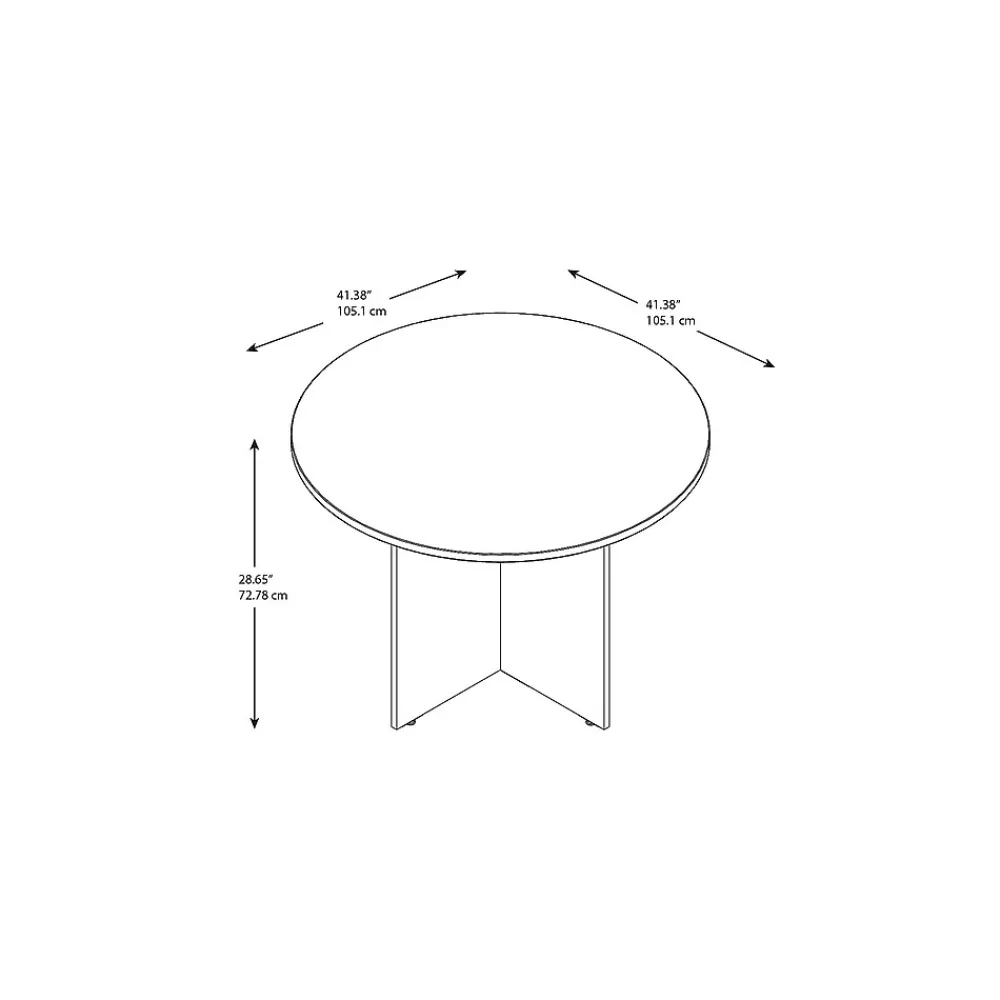 Conference Room Tables*Bush Business Furniture 42W Round Conference Table with Wood Base, (99TB42RMR) Mocha Cherry