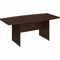 Conference Room Tables*Bush Business Furniture 72W x 36D Boat Shaped Conference Table with Wood Base, (99TB7236MR) Mocha Cherry