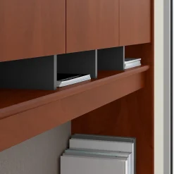 L-Desks*Bush Business Furniture Westfield 72W L Shaped Desk with Hutch and Mobile File Cabinet, Hansen Cherry (SRC0018HCSU) Hansen Cherry/Graphite