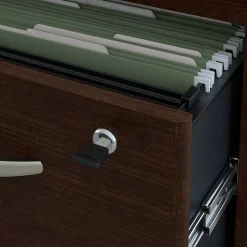 Computer Desks*Bush Business Furniture Westfield Left Handed L Shaped Desk with Mobile File Cabinet, (SRC007MRLSU) Mocha Cherry