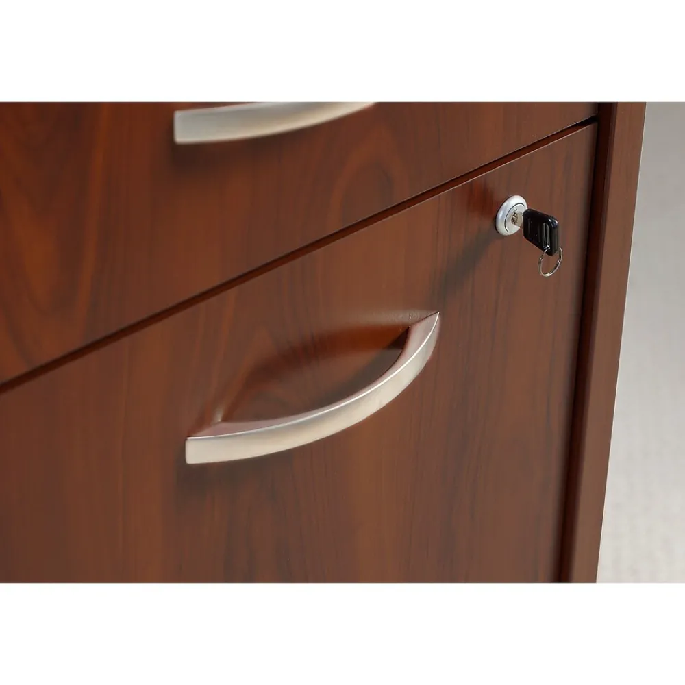 Computer Desks*Bush Business Furniture Westfield 60W x 24D Office Desk with Mobile File Cabinet, (SRC025HCSU) Hansen Cherry