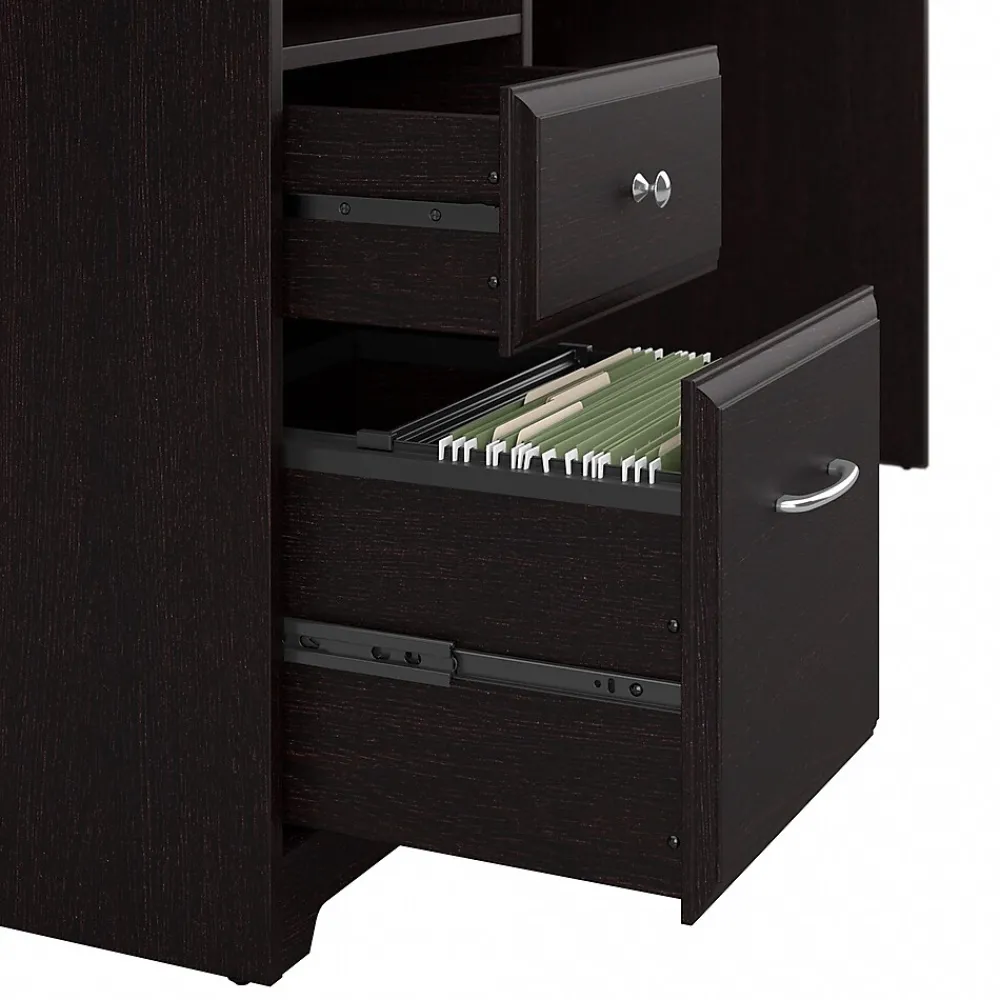 Standing Desks*Bush Furniture Cabot 60"W 3 Position Sit to Stand L Shaped Desk with Hutch, Espresso Oak (CAB045EPO)