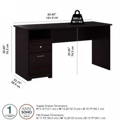 Computer Desks*Bush Furniture Cabot 60