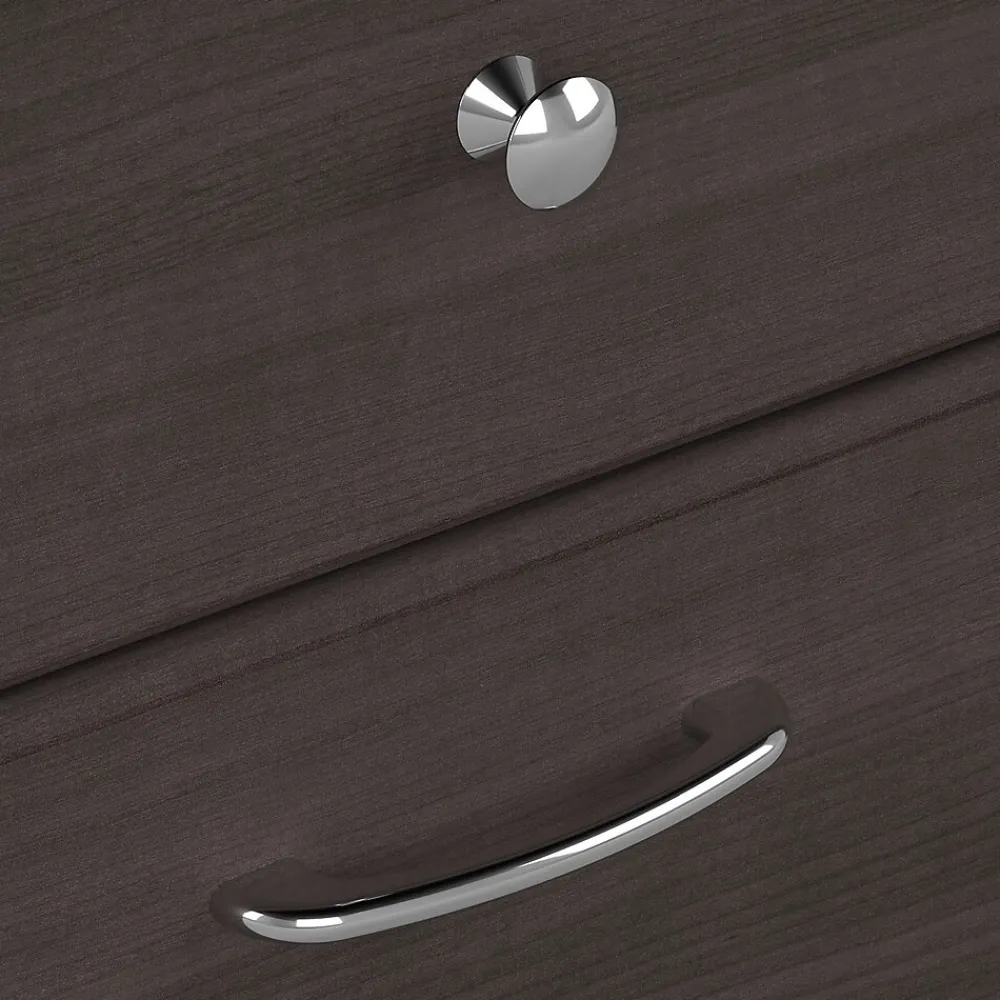 L-Desks*Bush Furniture Cabot 60"W L Shaped Computer Desk with Hutch and Lateral File Cabinet, Heather Gray (CAB005HRG)