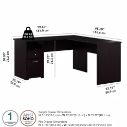 L-Desks*Bush Furniture Cabot 60