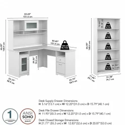 L-Desks*Bush Furniture Cabot 60