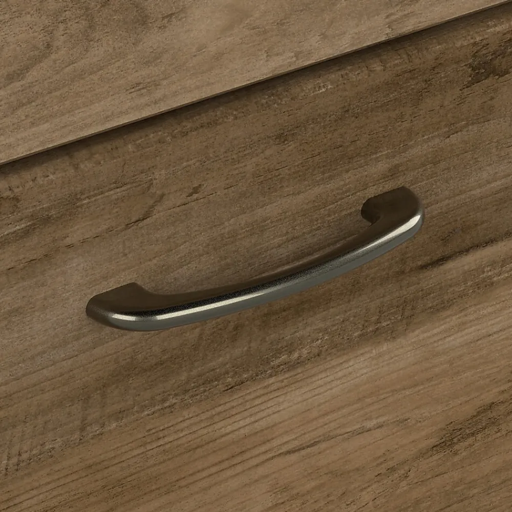 Office Desks*Bush Furniture Cabot 60"W L Shaped Computer Desk with Hutch and Small Storage Cabinet, Reclaimed Pine (CAB016RCP)