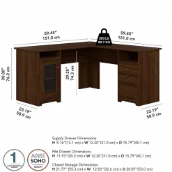 L-Desks*Bush Furniture Cabot 60