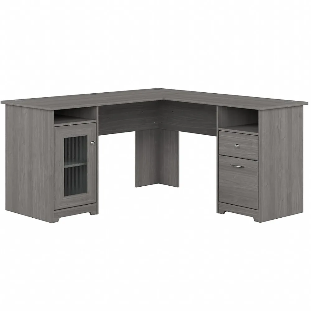L-Desks*Bush Furniture Cabot 60"W Wood L-Shaped Computer Desk, (WC31330K) Modern Gray