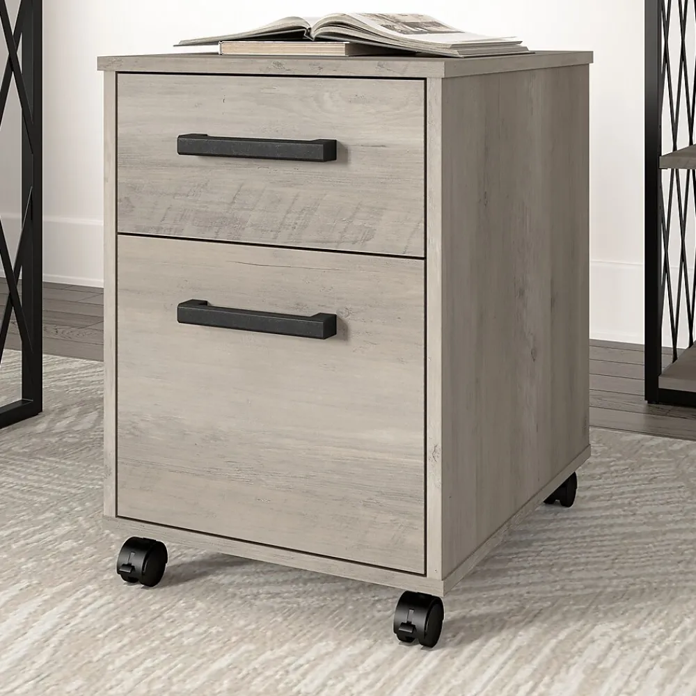 File Cabinets*Bush Furniture City Park 2 Drawer Mobile File Cabinet, (CPF116DG-03) Driftwood Gray