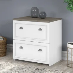 File Cabinets*Bush Furniture Fairview 2-Drawer Lateral File Cabinet, Letter/Legal, , 29.57" (WC53681-03) Shiplap Gray/Pure White