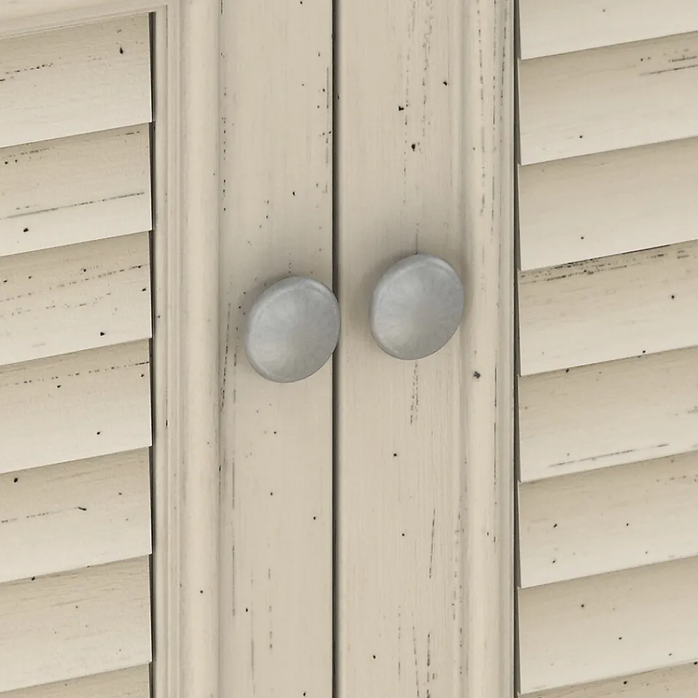 Storage Cabinets*Bush Furniture Fairview Small Storage Cabinet with Doors, (WC53296-03) Antique White/Tea Maple