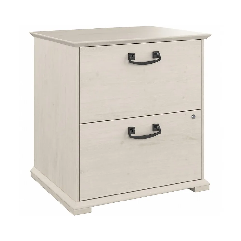 File Cabinets*Bush Furniture Homestead 2-Drawer Lateral File Cabinet, Letter/Legal Size, Lockable, Linen White Oak (HOF129LW-03)