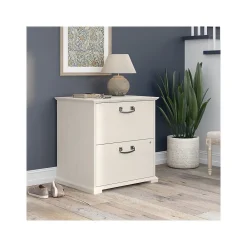 File Cabinets*Bush Furniture Homestead 2-Drawer Lateral File Cabinet, Letter/Legal Size, Lockable, Linen White Oak (HOF129LW-Z)